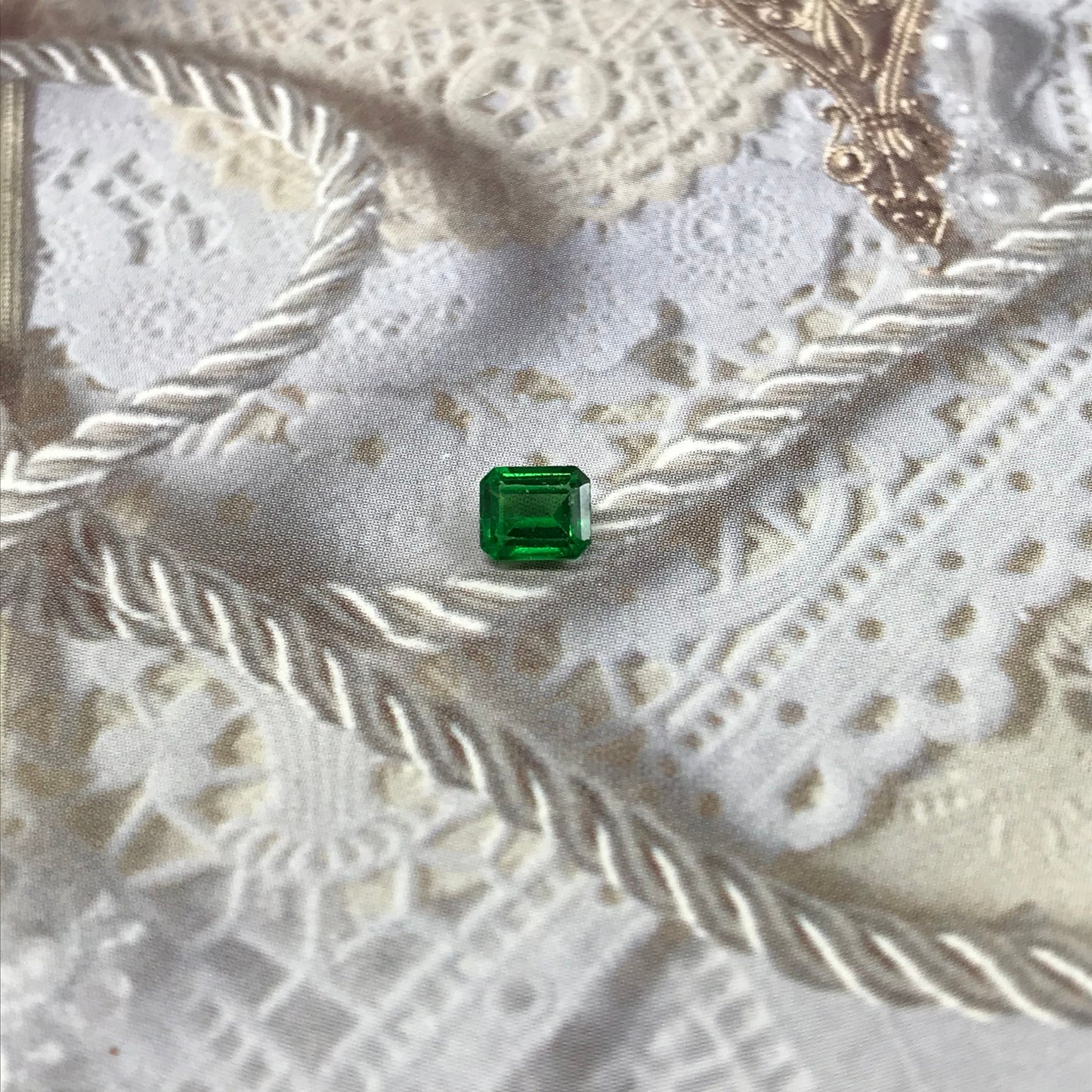 Natural Tsavorite Garnet 5x4mm 0.66 carats Faceted Emerald Cut Loose Gemstone, Green Garnet