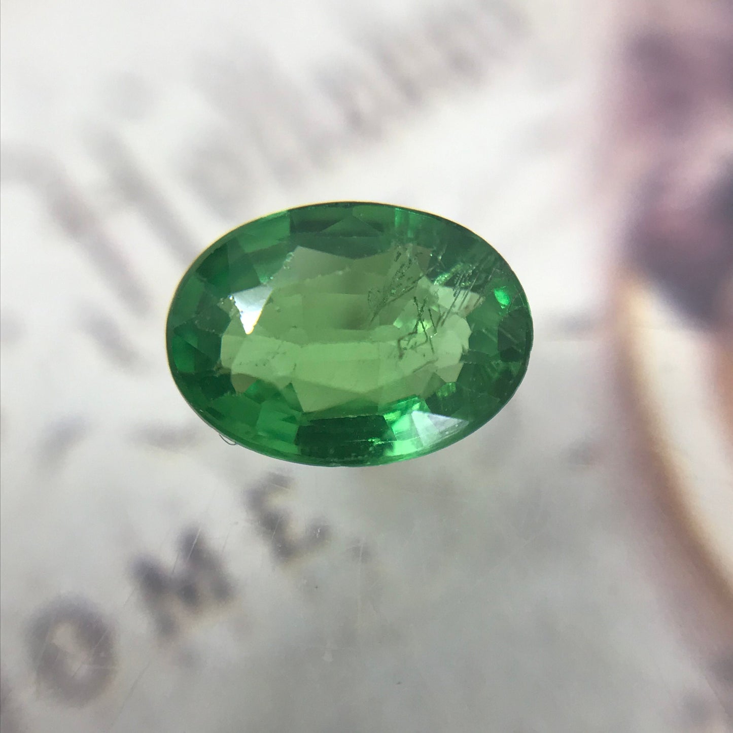 Natural Tsavorite Garnet 0.91 carats 7x5mm Faceted Oval cut