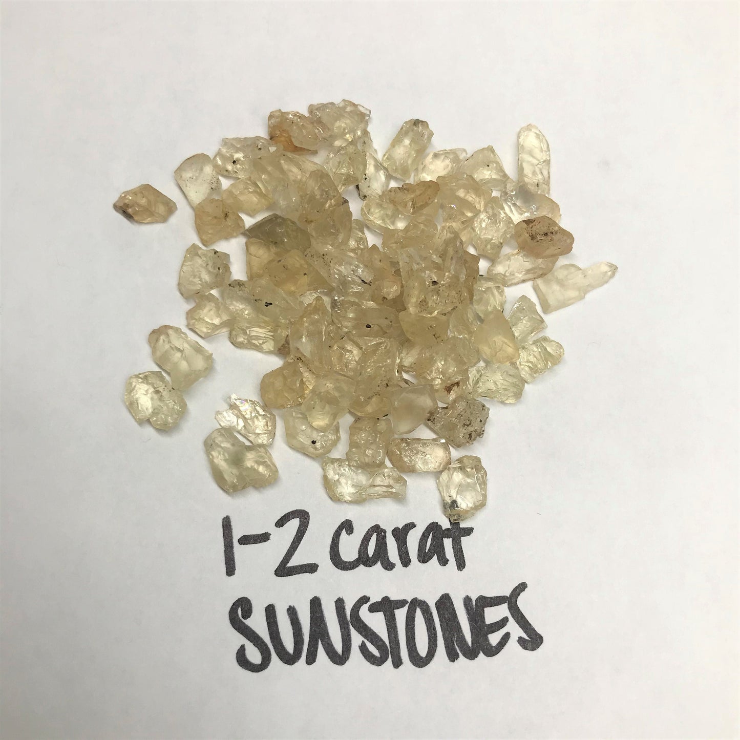 5-Utah Sunstone - 1 to 2 Carats each - Raw Sunstone - Natural Sunstone - Sunstone Rough -Raw Stones - Light Yellow Labradorite Feldspar
