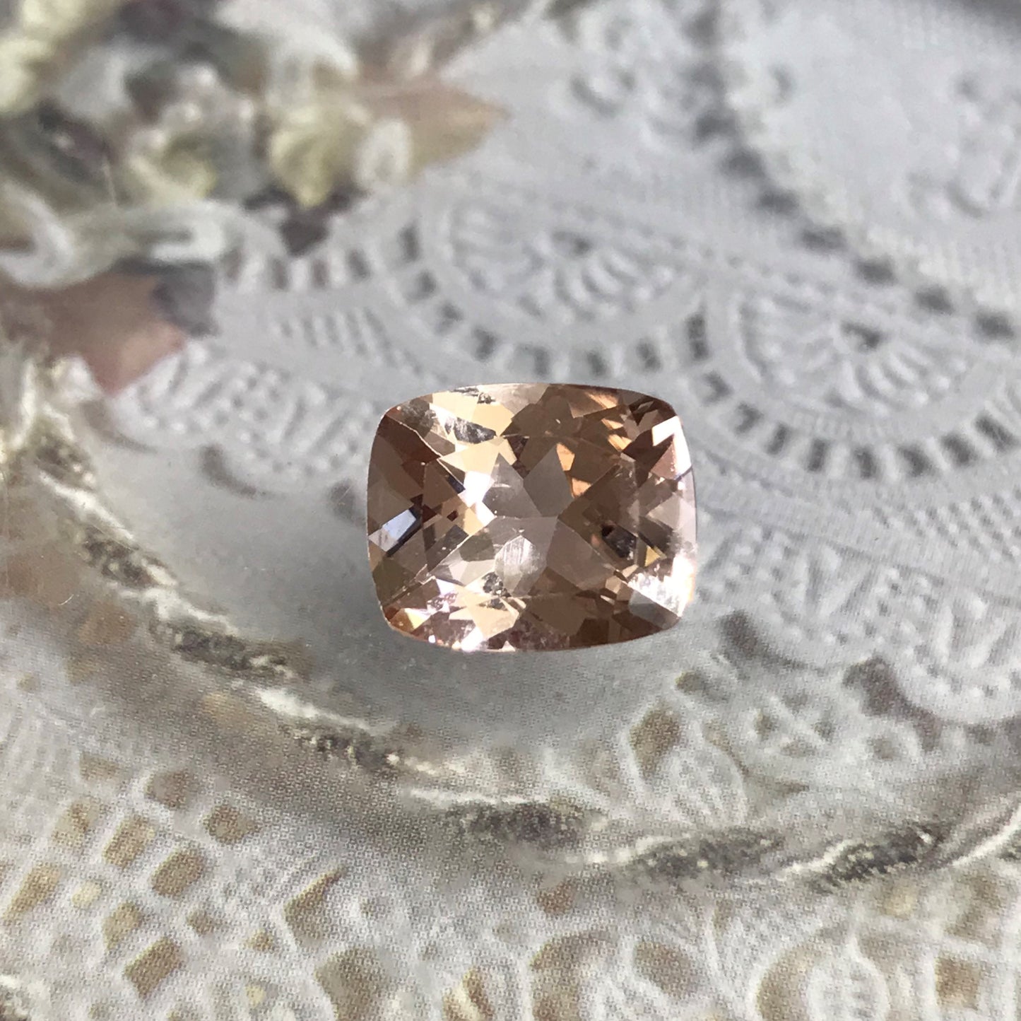 11x9mm Peach Morganite 3.8 ct Cushion Rectangle Cut Loose Gemstone for Engagement Ring Wholesale Blush Beryl Center stone