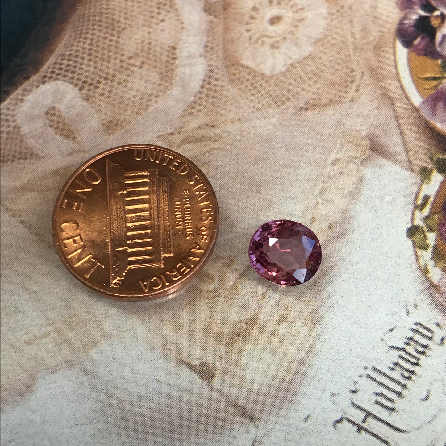 7x8mm Natural Spinel 1.83 carats Faceted Roundish Oval Loose Gem Unmounted Purple Red Gemstone Genuine Earth Mined Stone US Seller