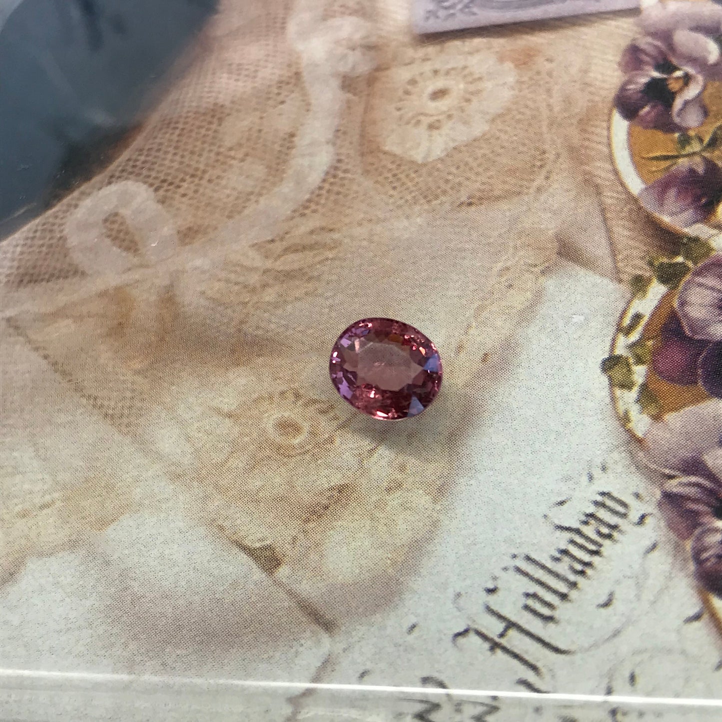 7x8mm Natural Spinel 1.83 carats Faceted Roundish Oval Loose Gem Unmounted Purple Red Gemstone Genuine Earth Mined Stone US Seller