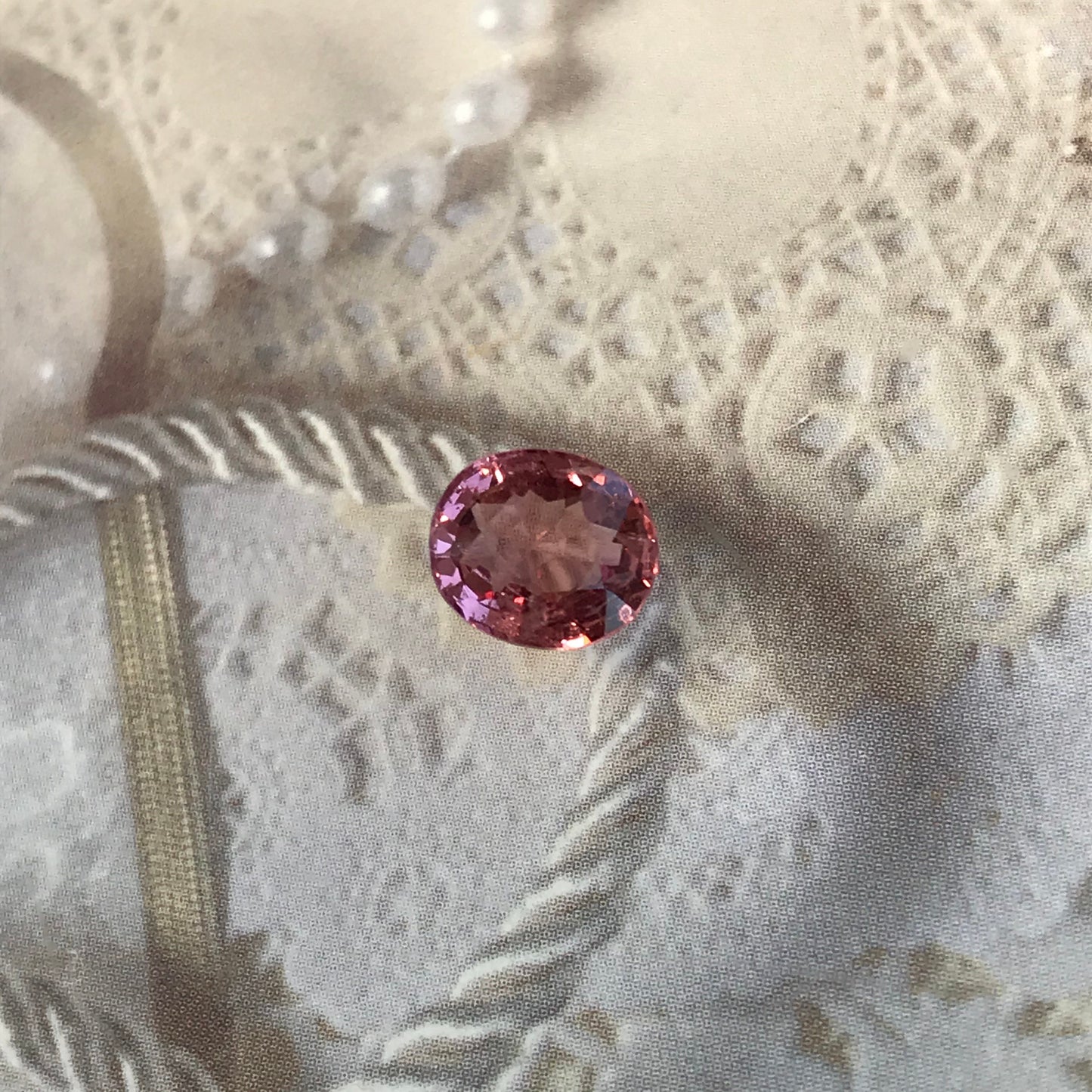 7x8mm Natural Spinel 1.83 carats Faceted Roundish Oval Loose Gem Unmounted Purple Red Gemstone Genuine Earth Mined Stone US Seller