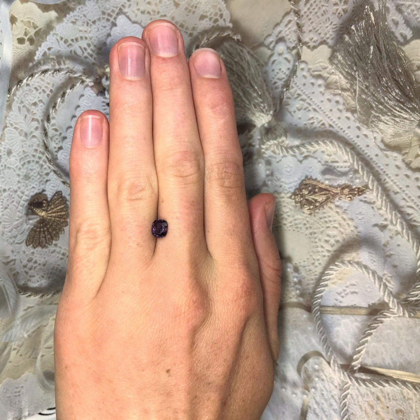 Natural Purple Sapphire 1.04 carats 6.2x5.3 mm Fancy Sapphire, Loose Faceted Unmounted Gemstone Earth Mined Gem Cushion Cut Square Stone