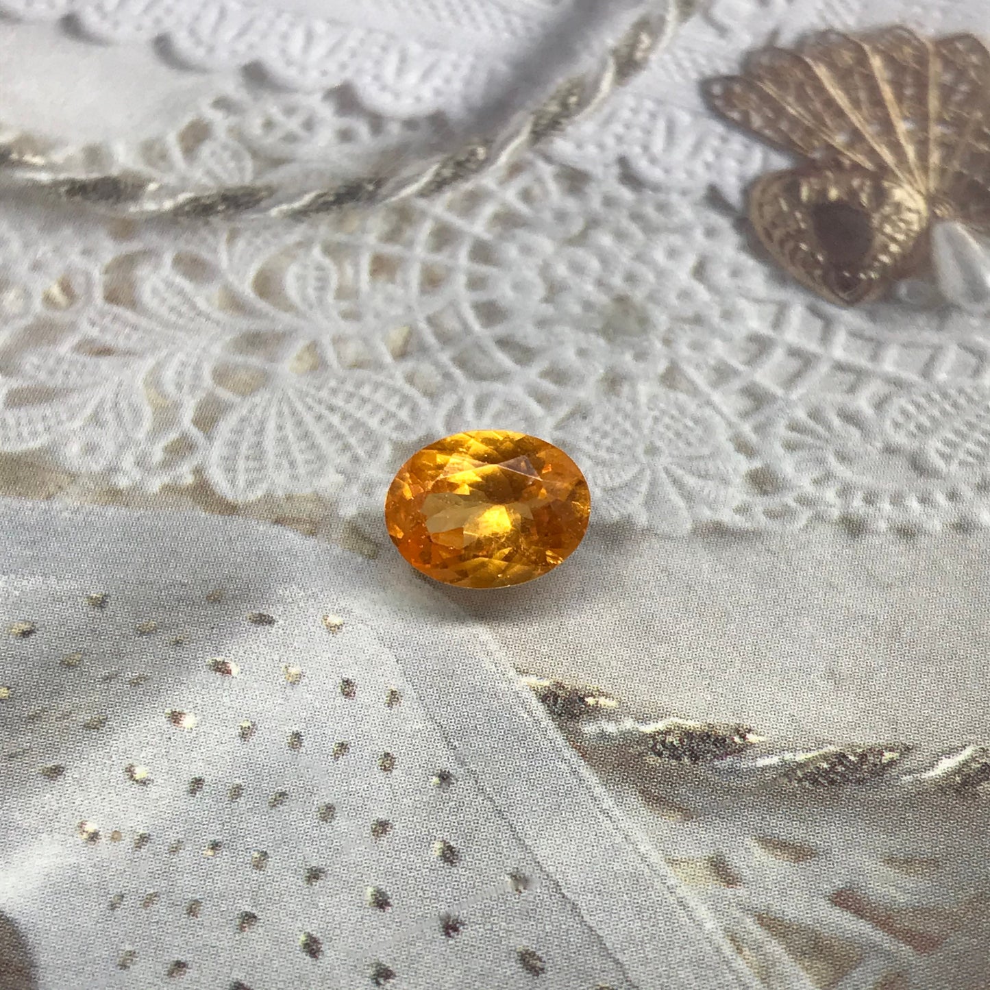 9x7mm Natural Mandarin Spessartite Garnet 2.24 carats Faceted Oval Gemstone Unmounted Loose Gem Orange Garnet Genuine Earth Mined Stone