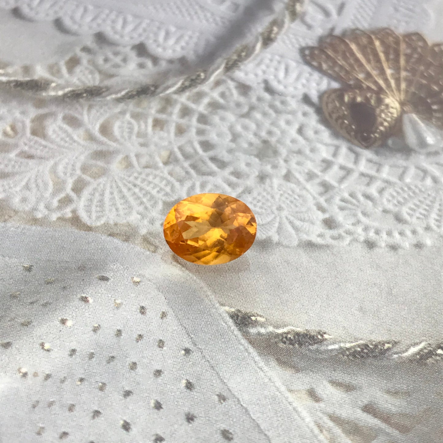 9x7mm Natural Mandarin Spessartite Garnet 2.24 carats Faceted Oval Gemstone Unmounted Loose Gem Orange Garnet Genuine Earth Mined Stone