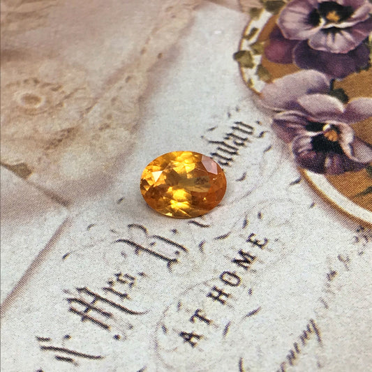 9x7mm Natural Mandarin Spessartite Garnet 2.24 carats Faceted Oval Gemstone Unmounted Loose Gem Orange Garnet Genuine Earth Mined Stone