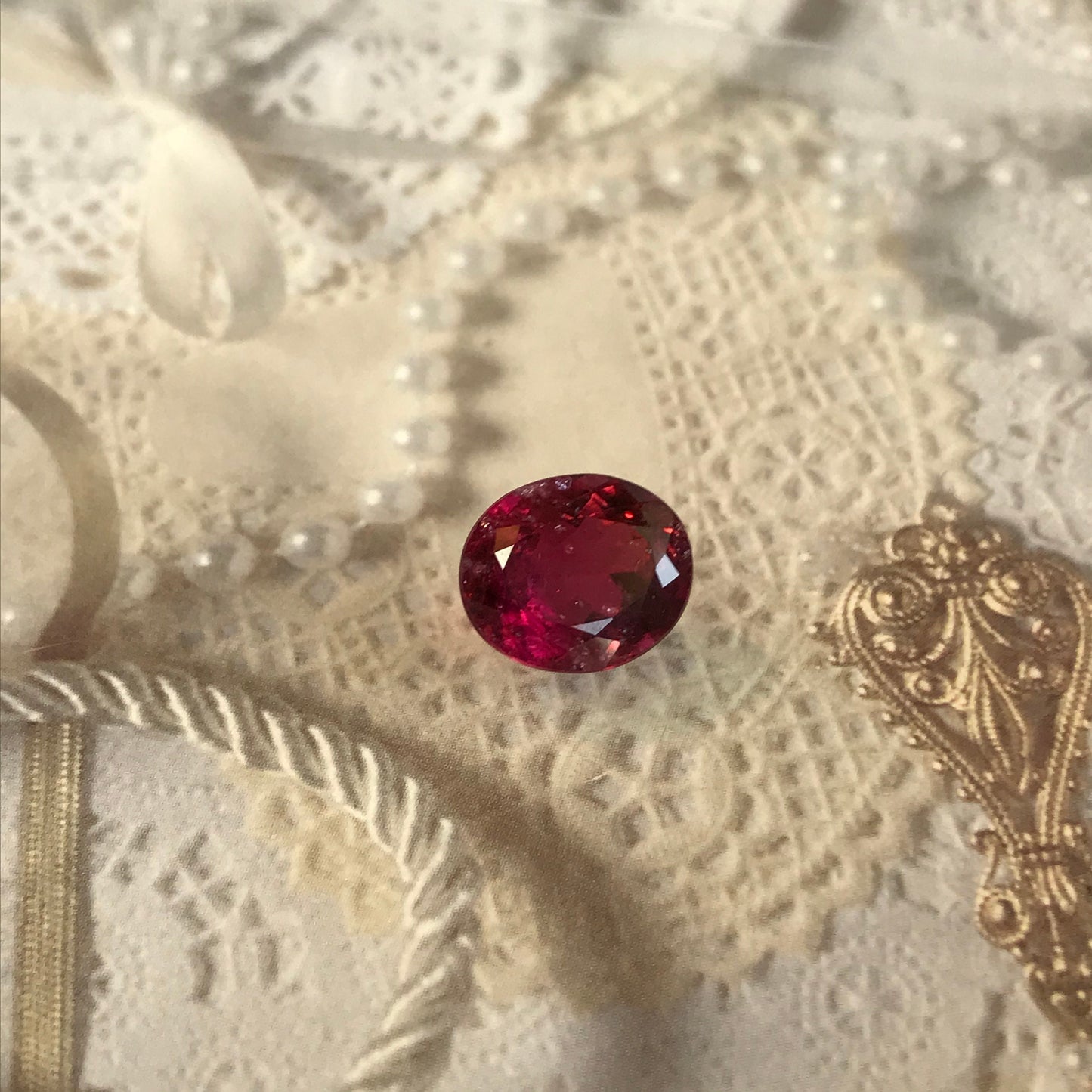 12x10mm Rubellite Tourmaline 5 ct Loose Natural Gemstone Deep Dark Rich Red Purple Fuchsia Natural Gem US Seller