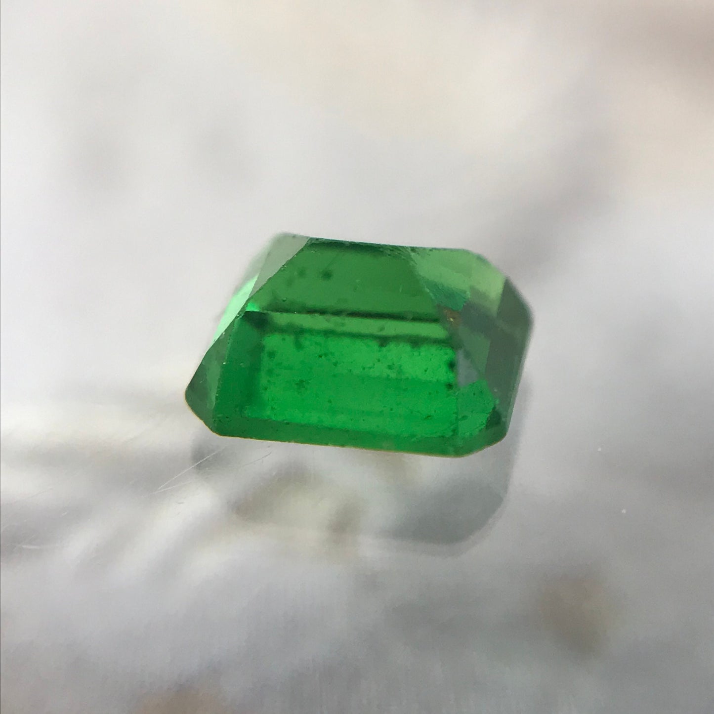 Natural Tsavorite Garnet 5x4mm 0.66 carats Faceted Emerald Cut Loose Gemstone, Green Garnet