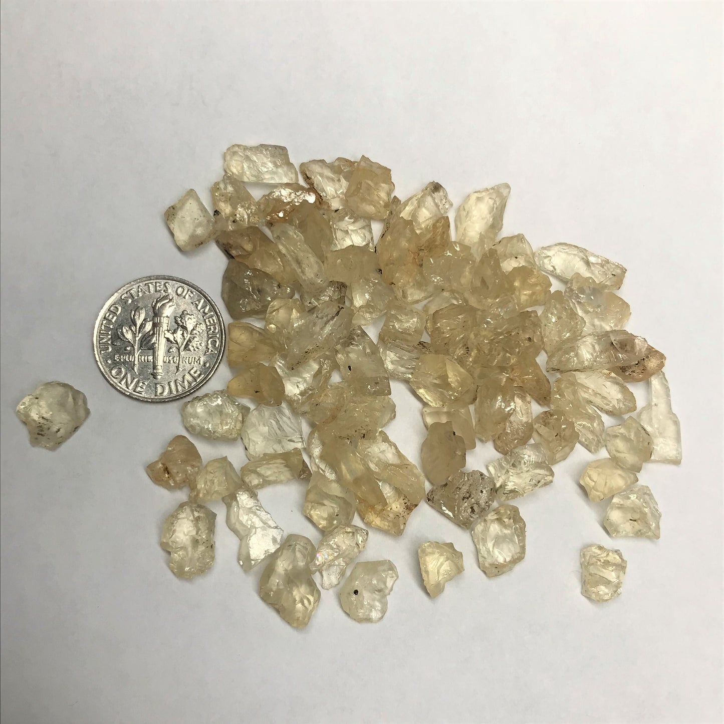 5-Utah Sunstone - 1 to 2 Carats each - Raw Sunstone - Natural Sunstone - Sunstone Rough -Raw Stones - Light Yellow Labradorite Feldspar