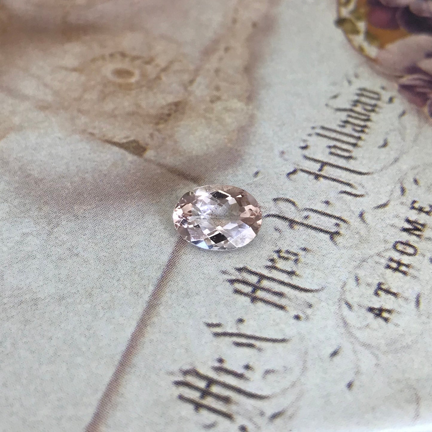 8x6mm Morganite 1 Carat Oval Checkerboard Cut Peachy Pink Color Beryl For Engagement Ring Faceted Loose Wholesale Gemstone