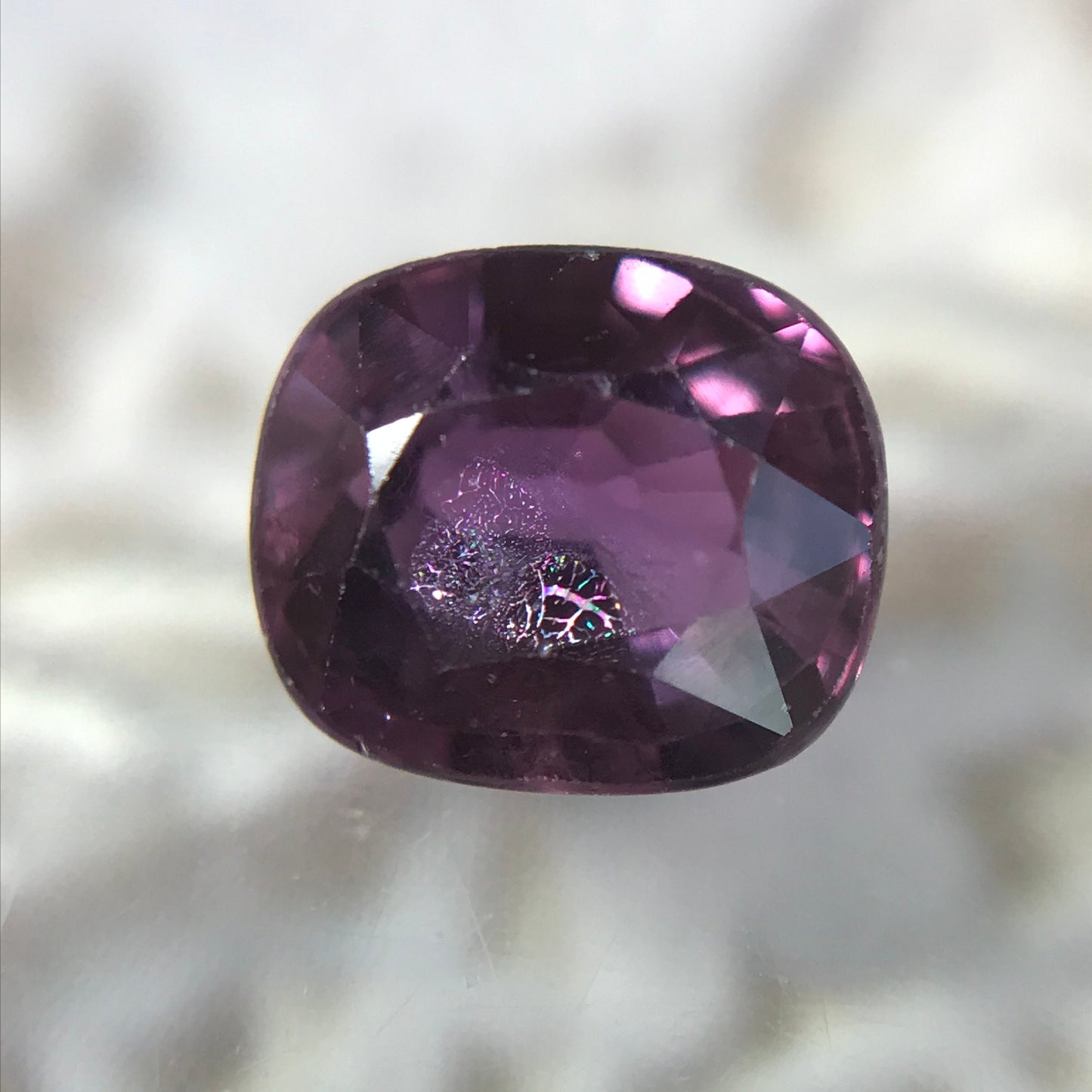 Natural Purple Sapphire 1.04 carats 6.2x5.3 mm Fancy Sapphire, Loose Faceted Unmounted Gemstone Earth Mined Gem Cushion Cut Square Stone