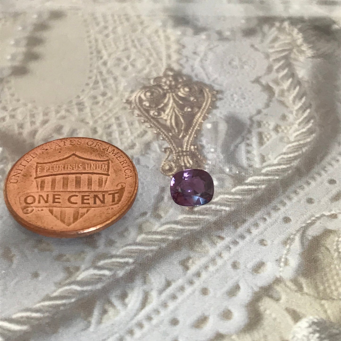 Natural Purple Sapphire 1.04 carats 6.2x5.3 mm Fancy Sapphire, Loose Faceted Unmounted Gemstone Earth Mined Gem Cushion Cut Square Stone