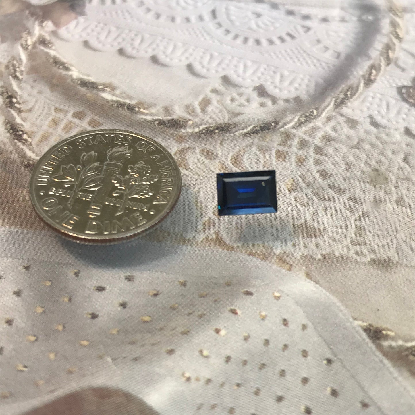 Natural Blue Sapphire 1.24 Carats Rectangle Cut 7x5mm Corundum Faceted Loose Unmounted Gemstone Earth Mined Heated Sapphire