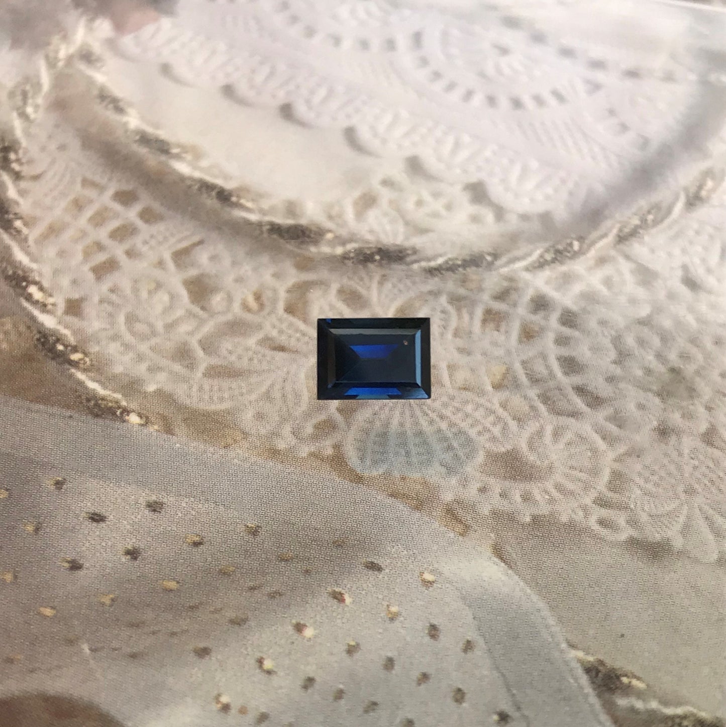 Natural Blue Sapphire 1.24 Carats Rectangle Cut 7x5mm Corundum Faceted Loose Unmounted Gemstone Earth Mined Heated Sapphire