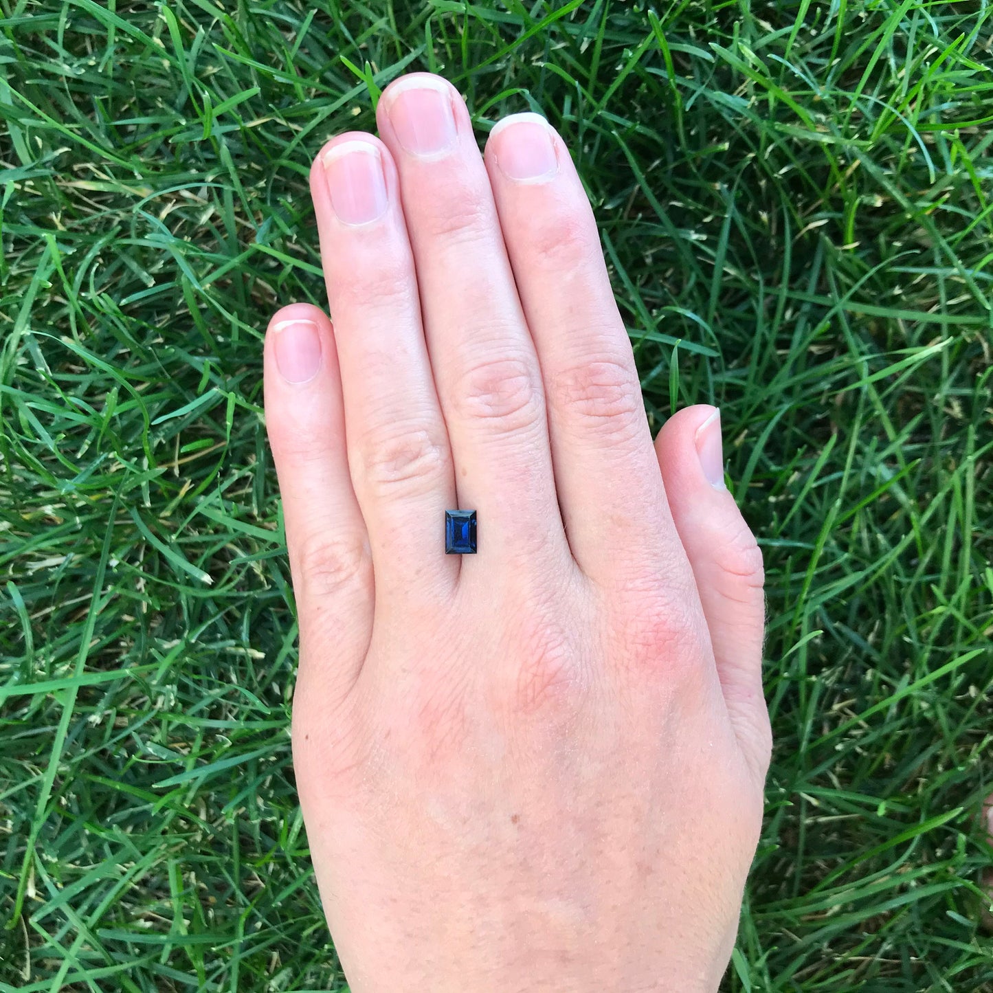 Natural Blue Sapphire 1.24 Carats Rectangle Cut 7x5mm Corundum Faceted Loose Unmounted Gemstone Earth Mined Heated Sapphire