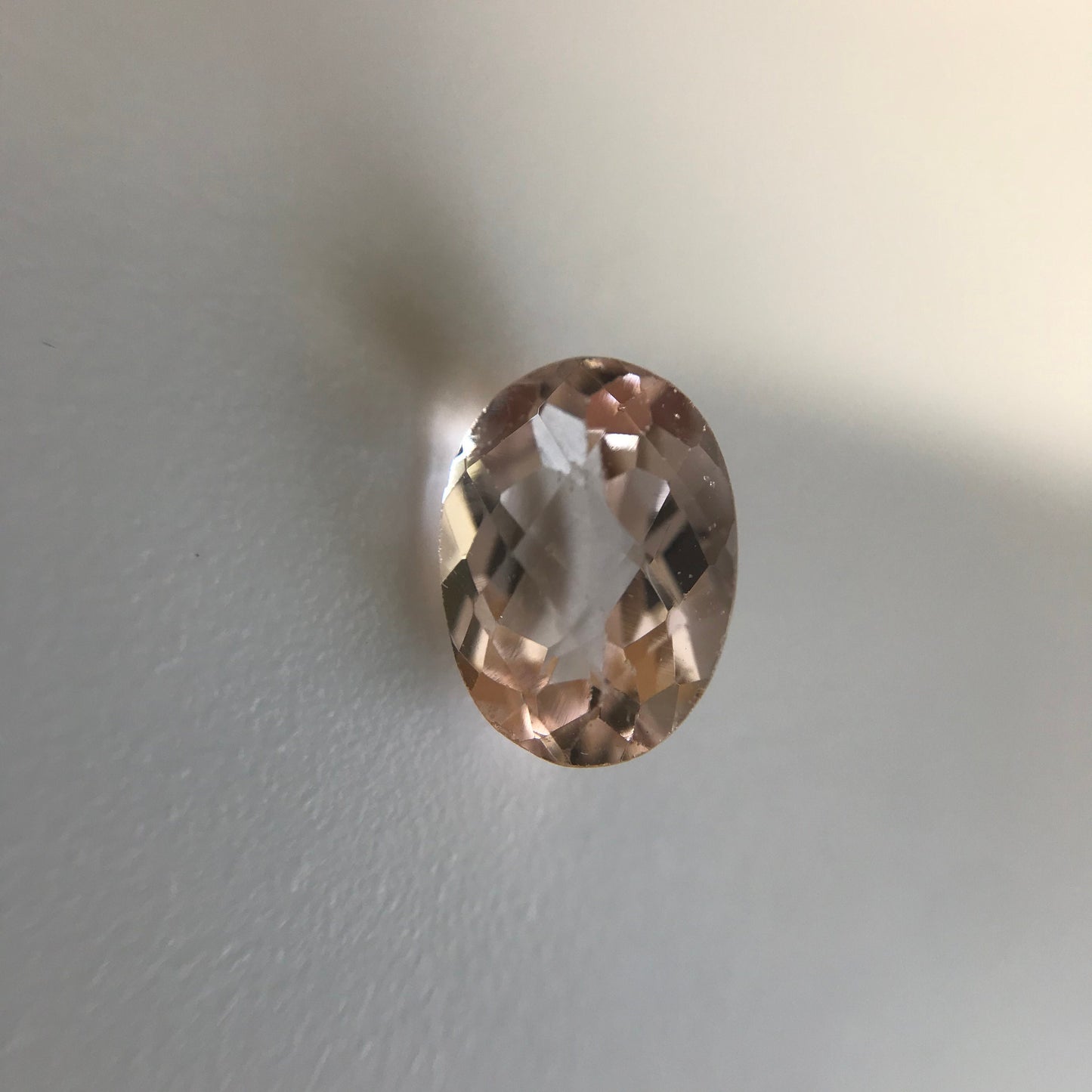 8x6mm Morganite 1 Carat Oval Checkerboard Cut Peachy Pink Color Beryl For Engagement Ring Faceted Loose Wholesale Gemstone