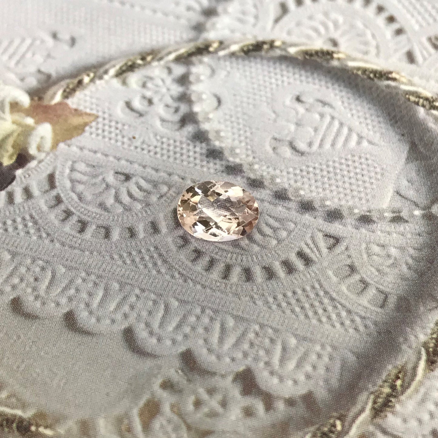 8x6mm Morganite 1 Carat Oval Checkerboard Cut Peachy Pink Color Beryl For Engagement Ring Faceted Loose Wholesale Gemstone