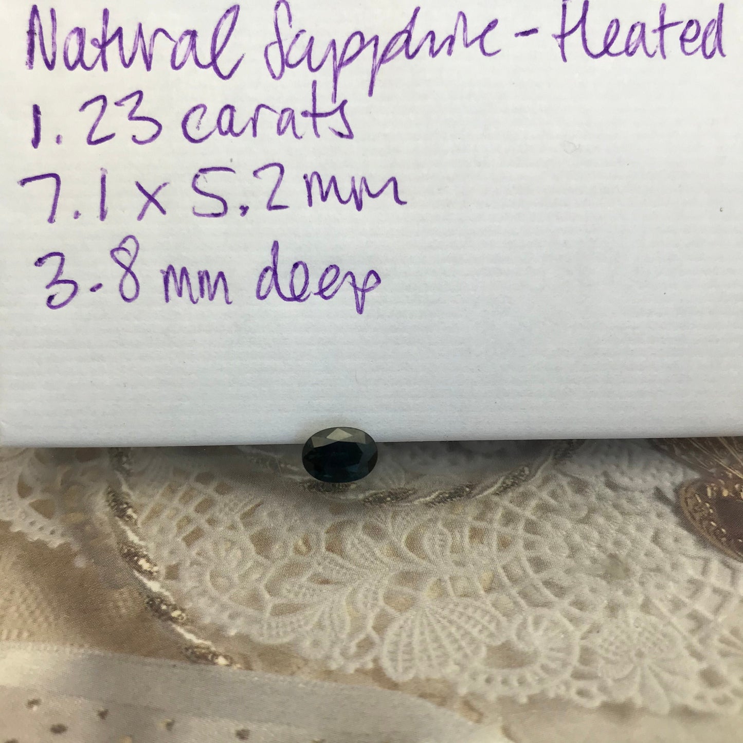 Natural Blue Sapphire 7x5mm Oval 1.23 Carat Corundum Midnight Dark Blue Faceted Loose Unmounted Gemstone Earth Mined US Seller