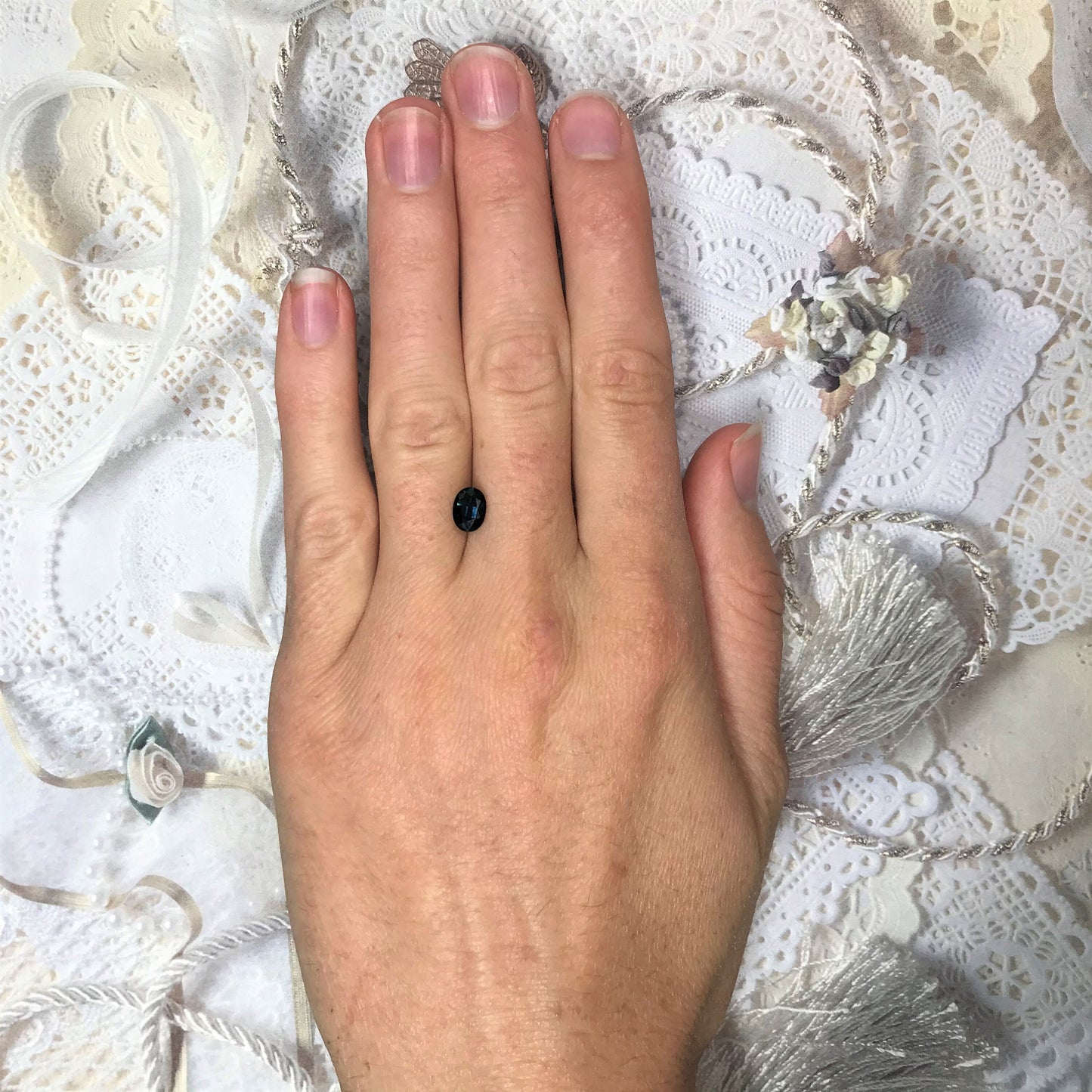 Natural Blue Sapphire 7x5mm Oval 1.23 Carat Corundum Midnight Dark Blue Faceted Loose Unmounted Gemstone Earth Mined US Seller