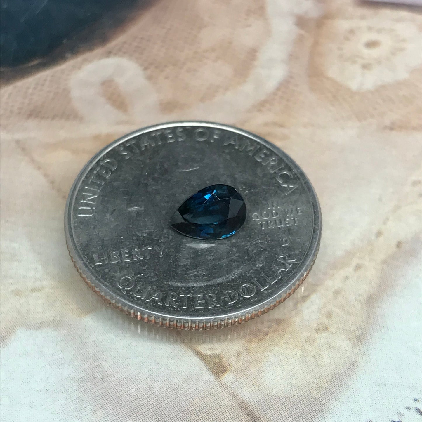 7x5mm Natural Blue Sapphire 1 Carat Pear Tear Drop Corundum Dark Teal Blue Gem Faceted Loose Gemstone Heated Sapphire