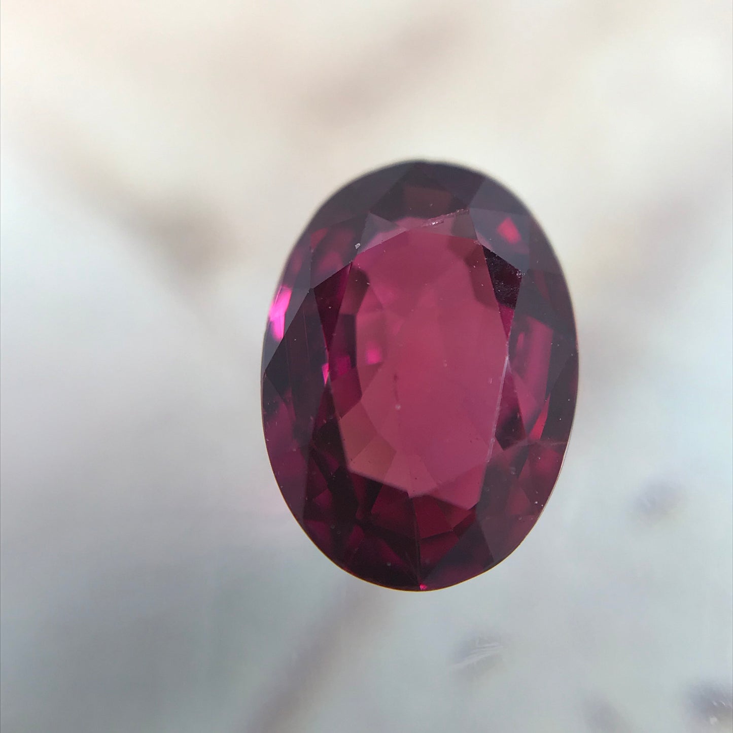 7x5mm Natural Ruby Heat Only 0.88 Carat Dark Purplish Red Loose Faceted Oval Cut Gem, July Birthstone