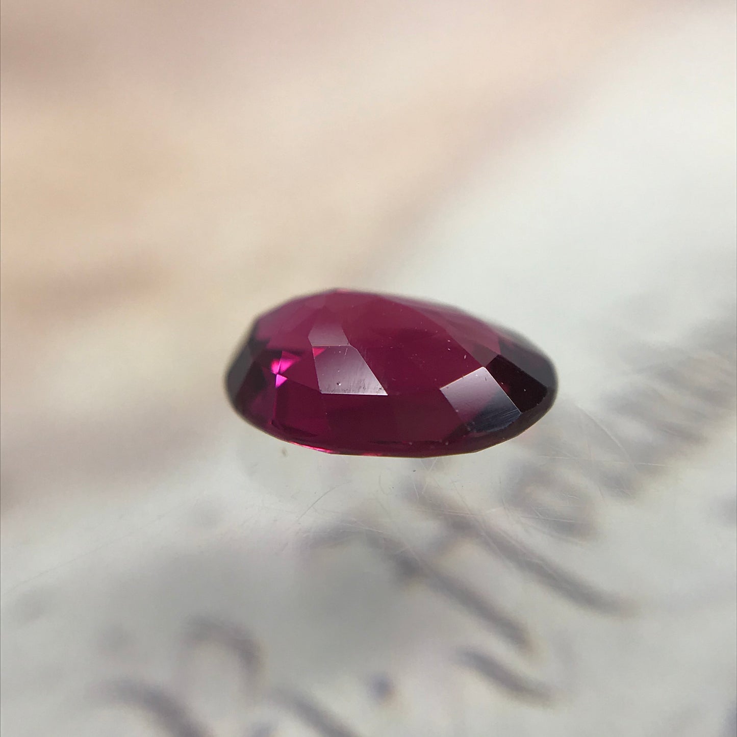 7x5mm Natural Ruby Heat Only 0.88 Carat Dark Purplish Red Loose Faceted Oval Cut Gem, July Birthstone