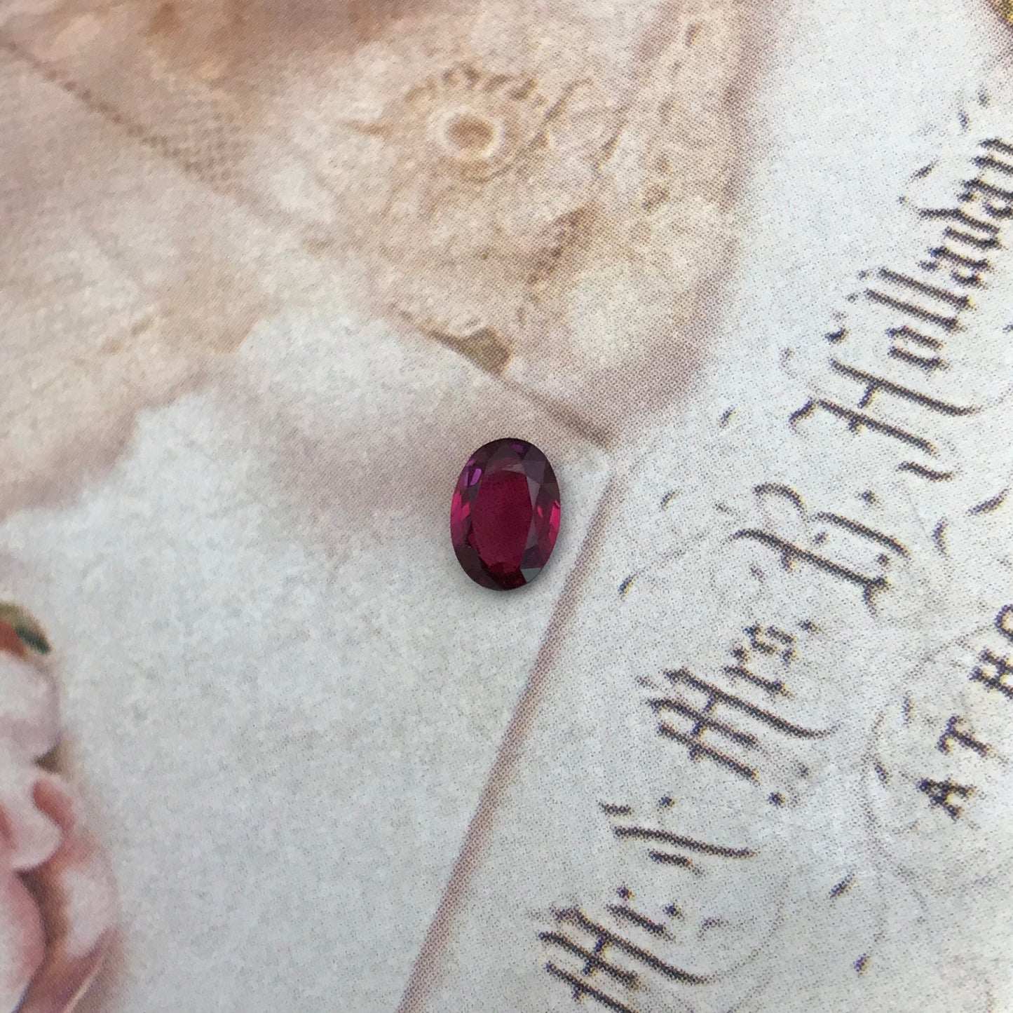 7x5mm Natural Ruby Heat Only 0.88 Carat Dark Purplish Red Loose Faceted Oval Cut Gem, July Birthstone