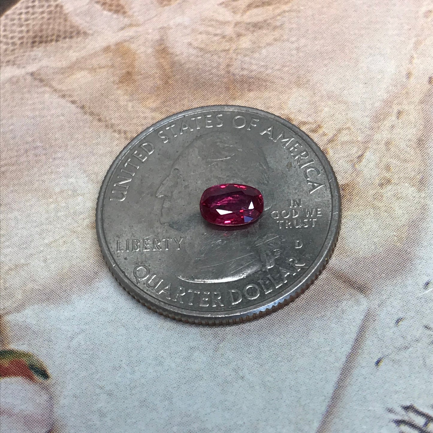 0.61 Carat Natural Ruby Heat Only 6x4mm Loose Gemstone Oval/Cushion Cut Purple Red July Birthstone