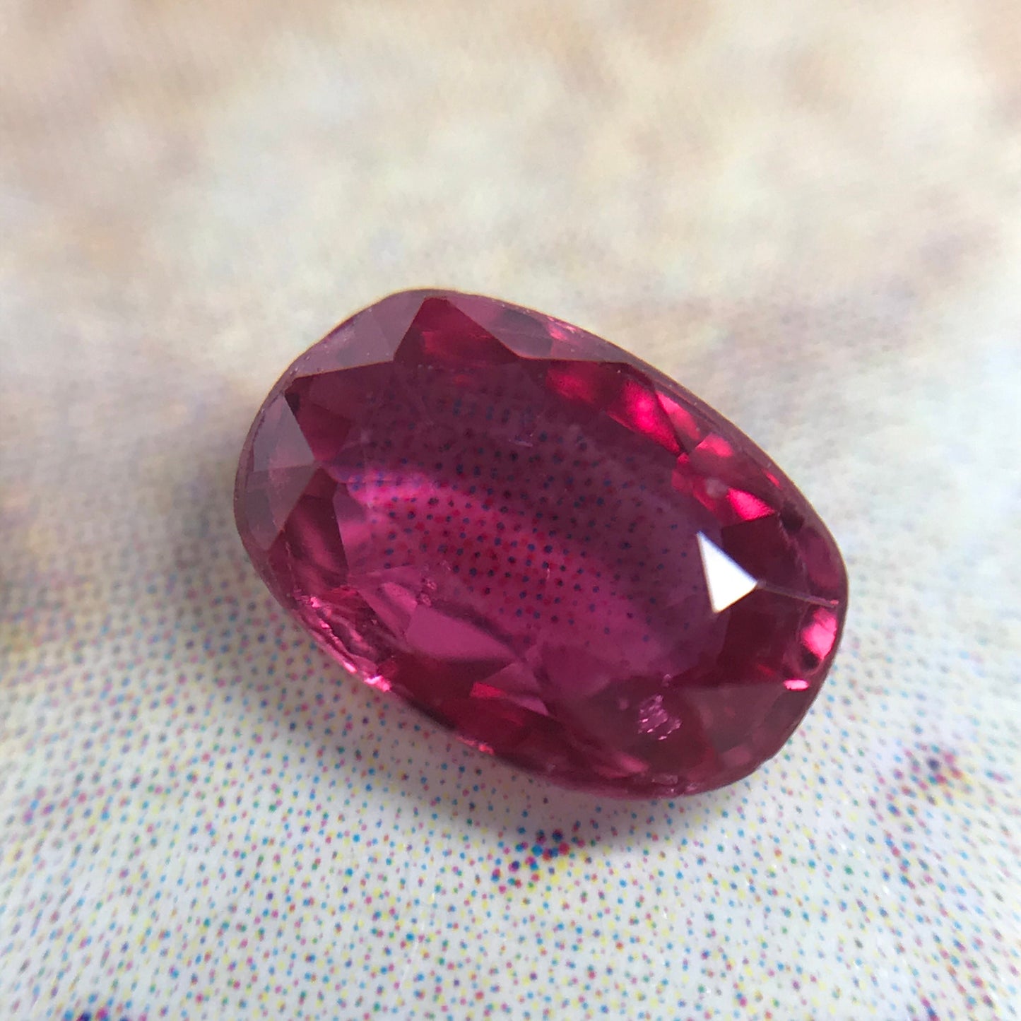 0.61 Carat Natural Ruby Heat Only 6x4mm Loose Gemstone Oval/Cushion Cut Purple Red July Birthstone