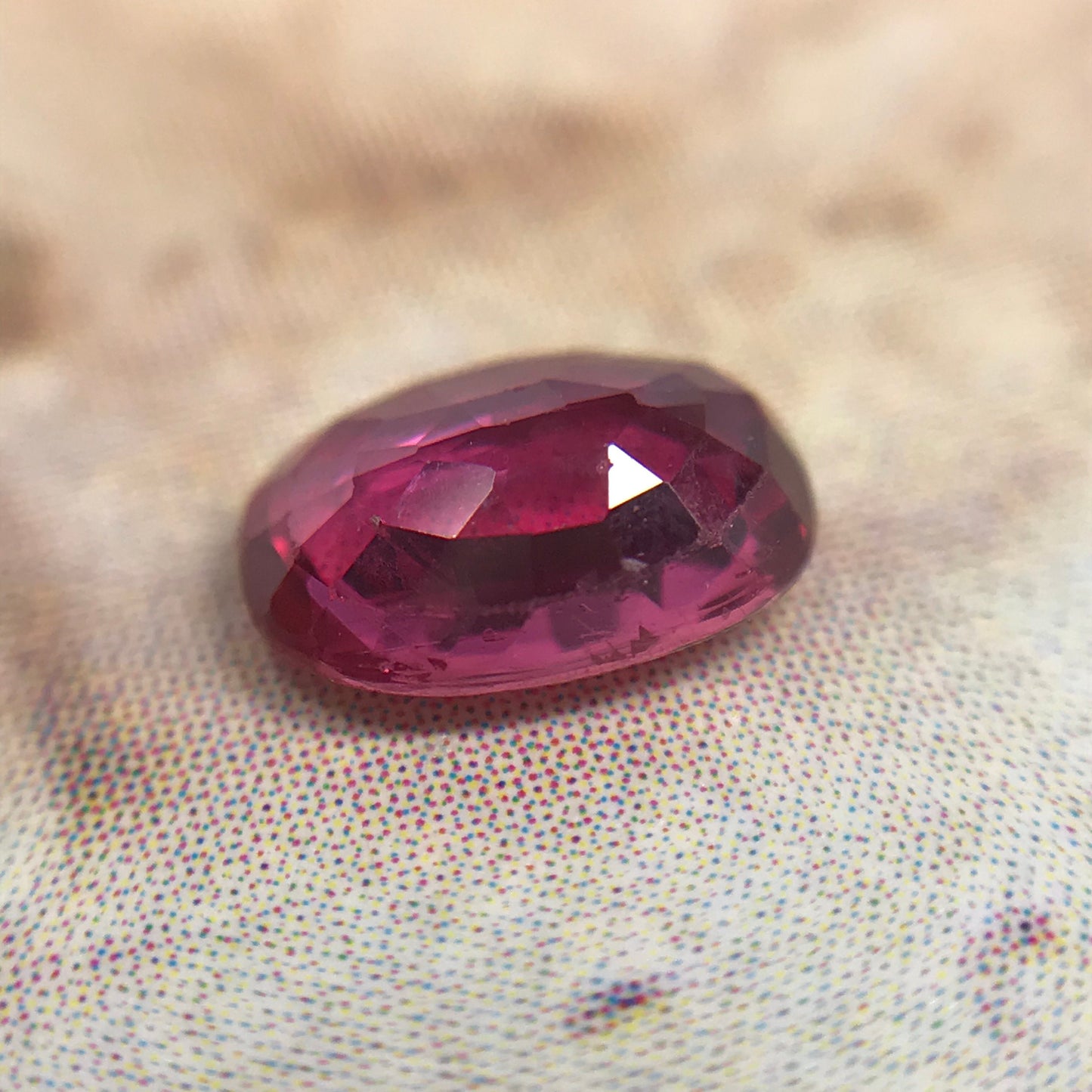 0.61 Carat Natural Ruby Heat Only 6x4mm Loose Gemstone Oval/Cushion Cut Purple Red July Birthstone