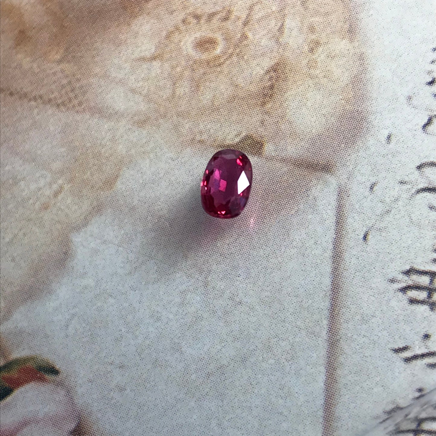 0.61 Carat Natural Ruby Heat Only 6x4mm Loose Gemstone Oval/Cushion Cut Purple Red July Birthstone