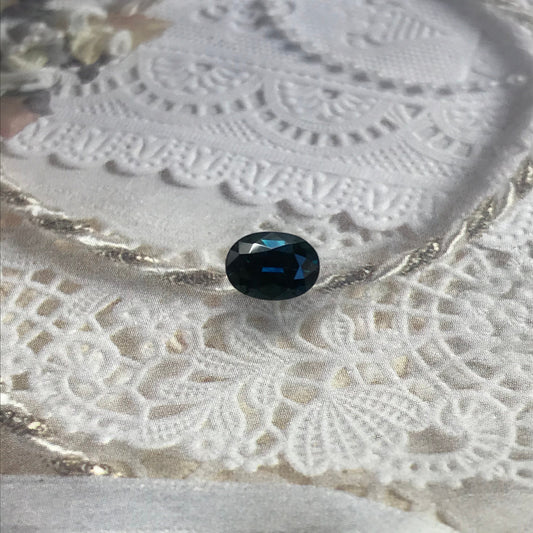 Natural Blue Sapphire 7x5mm Oval 1.23 Carat Corundum Midnight Dark Blue Faceted Loose Unmounted Gemstone Earth Mined US Seller