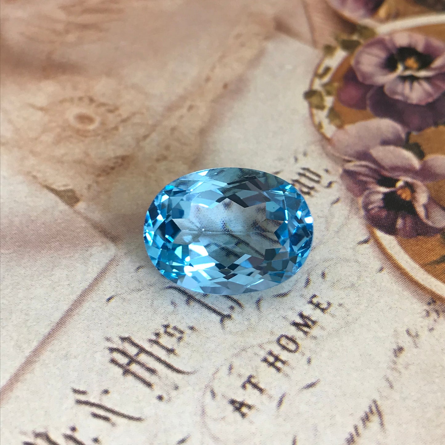 16x12mm Swiss Blue Topaz 13 ct Oval Cut Loose Topaz Gemstone Bright Blue Topaz Faceted Very Blue Topaz Unmounted December Birthstone