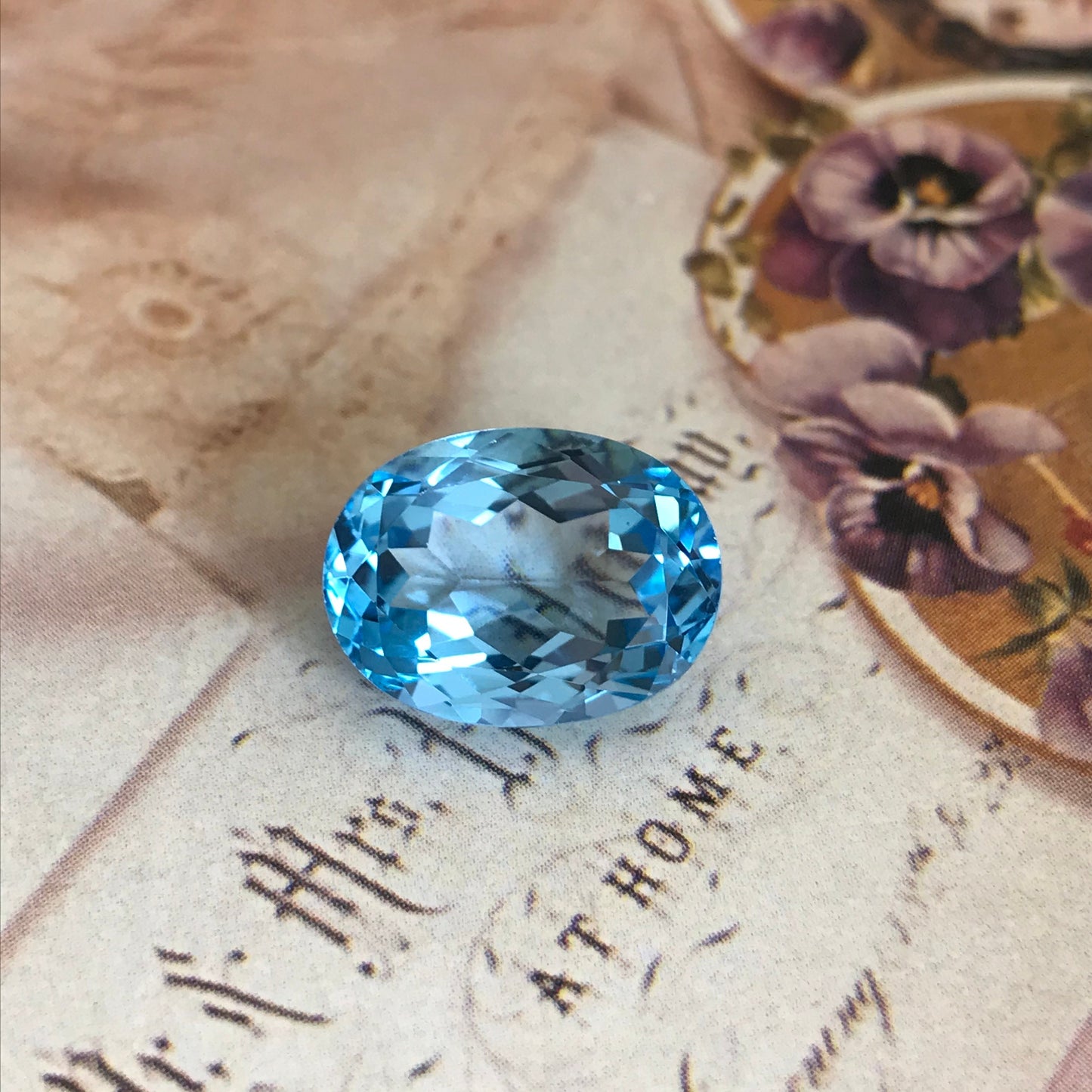 16x12mm Swiss Blue Topaz 13 ct Oval Cut Loose Topaz Gemstone Bright Blue Topaz Faceted Very Blue Topaz Unmounted December Birthstone