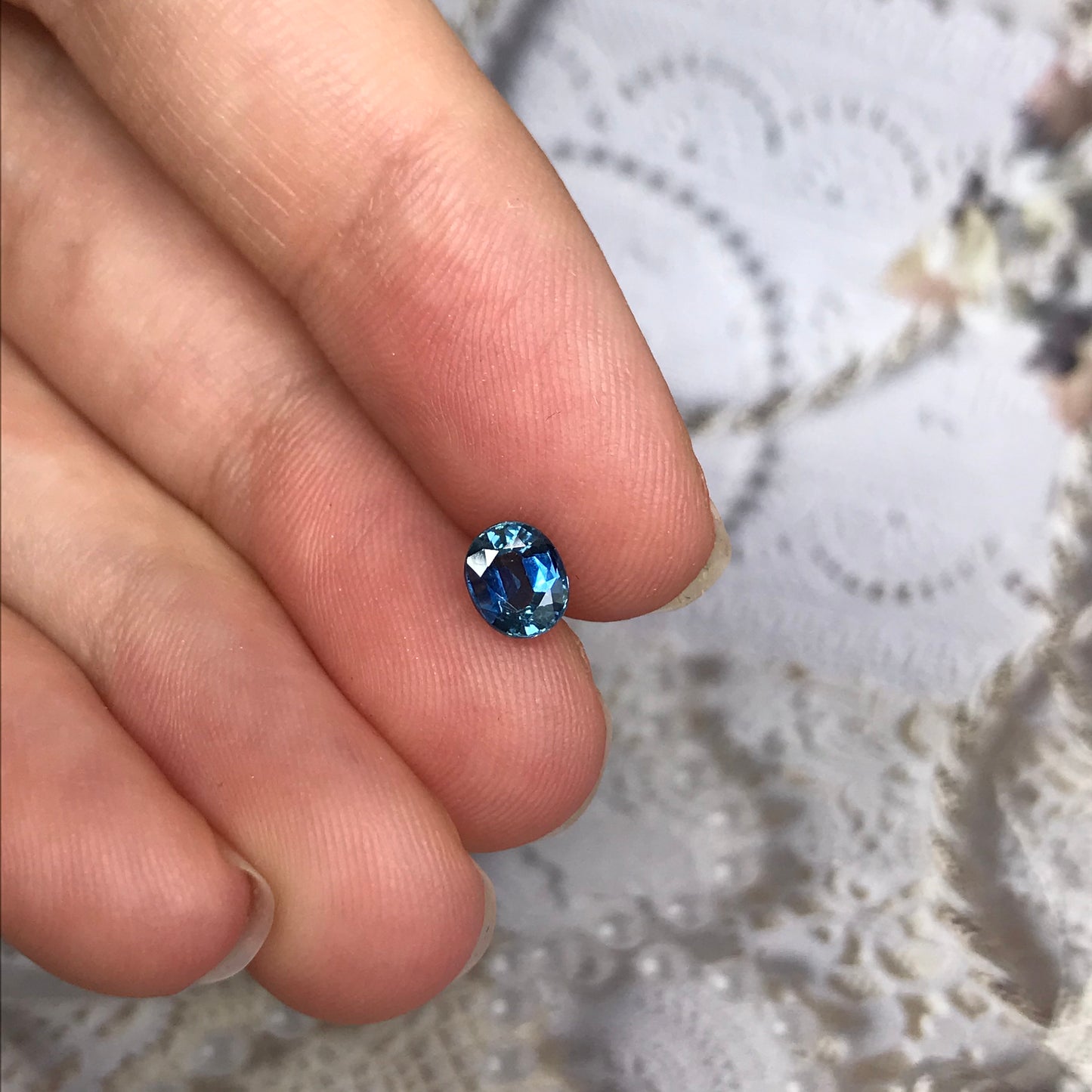 5.7x4.7mm Natural Classic Blue Sapphire 0.87 Carats Oval Cut, Medium Blue Sapphire Faceted Loose Sapphire, Unmounted Gemstone