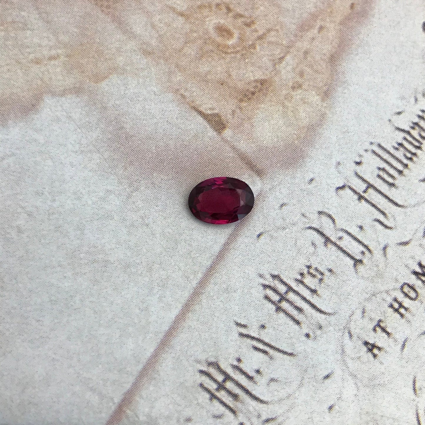 7x5mm Natural Ruby Heat Only 0.88 Carat Dark Purplish Red Loose Faceted Oval Cut Gem, July Birthstone