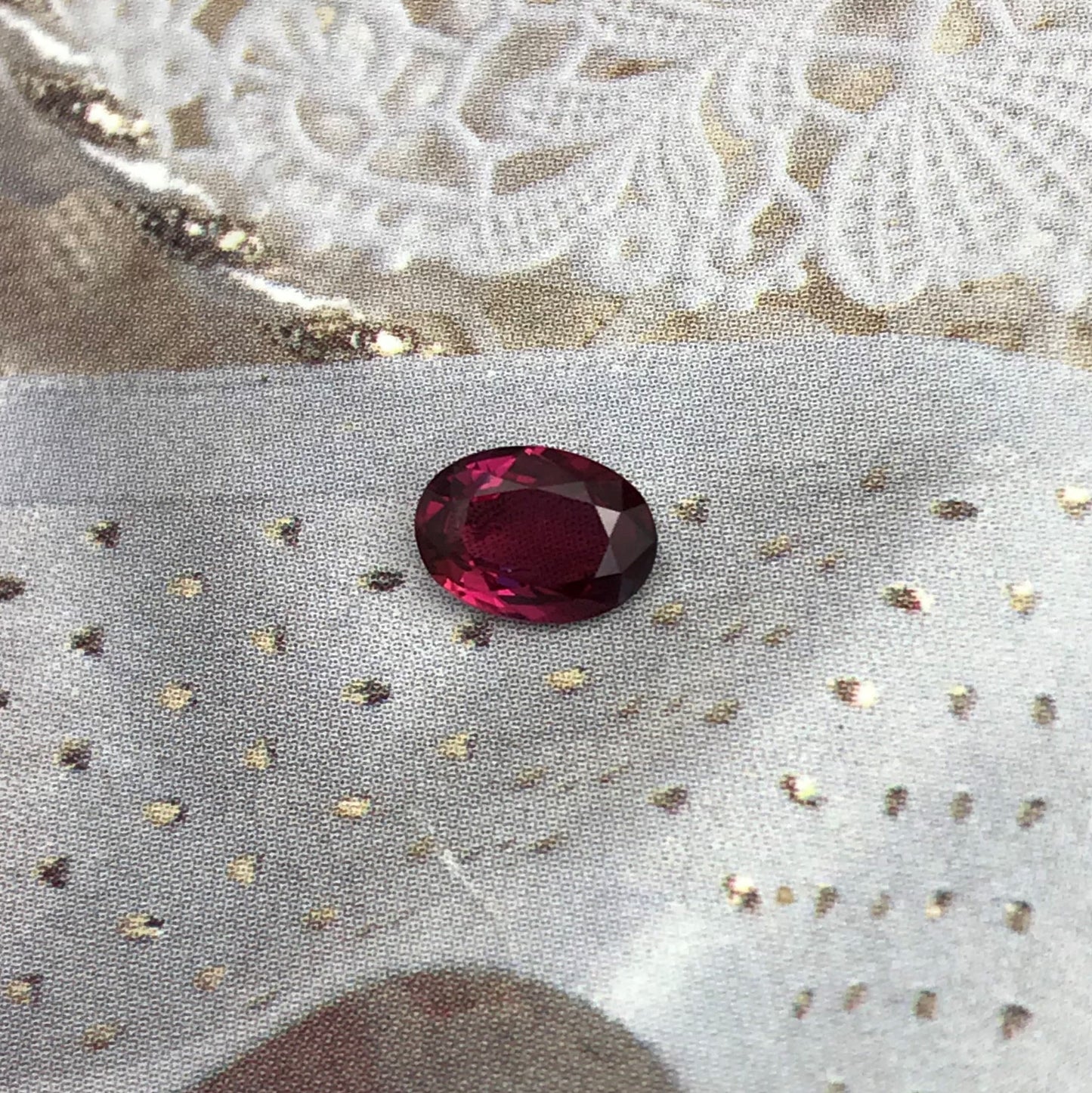 7x5mm Natural Ruby Heat Only 0.88 Carat Dark Purplish Red Loose Faceted Oval Cut Gem, July Birthstone