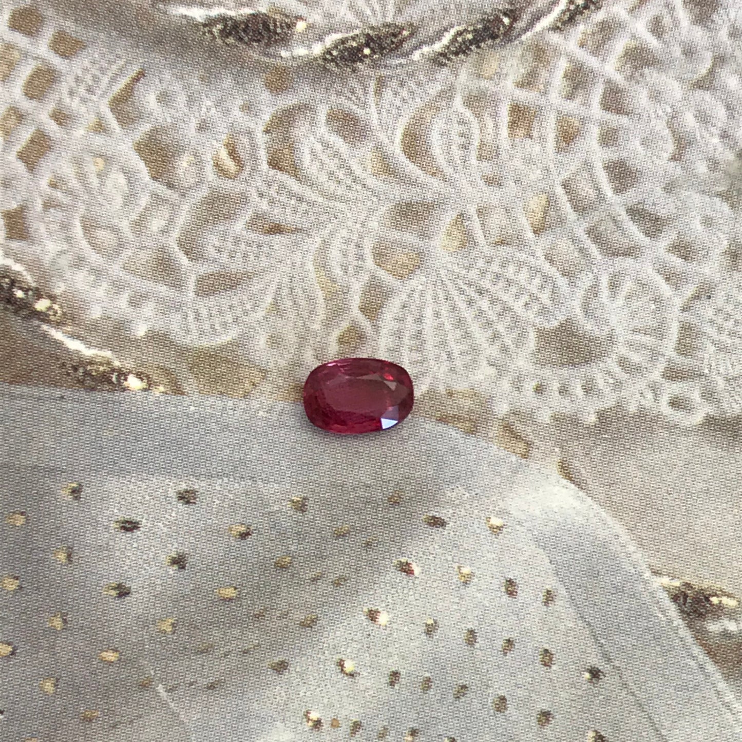 0.61 Carat Natural Ruby Heat Only 6x4mm Loose Gemstone Oval/Cushion Cut Purple Red July Birthstone