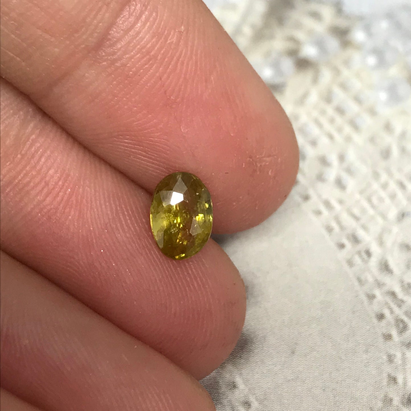 Yellow Sphene 1 Carat 7x5mm Oval Cut, Natural Untreated from Madagascar, unmounted loose wholesale gemstone for jewelry