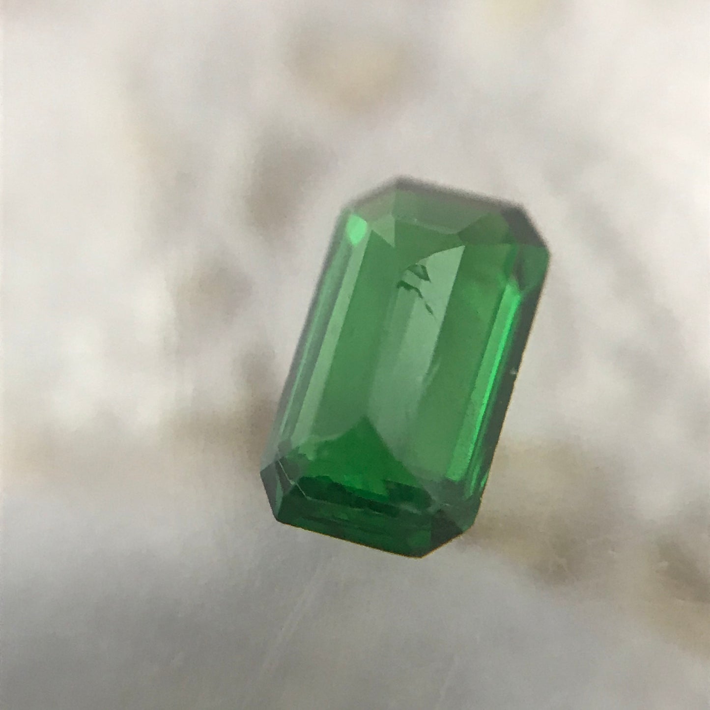 Natural Deep Green Tsavorite Garnet 0.45 carat 5.7x3.2mm Emerald Cut, Faceted Loose Unmounted Gemstone for Jewelry, Emerald Alternative