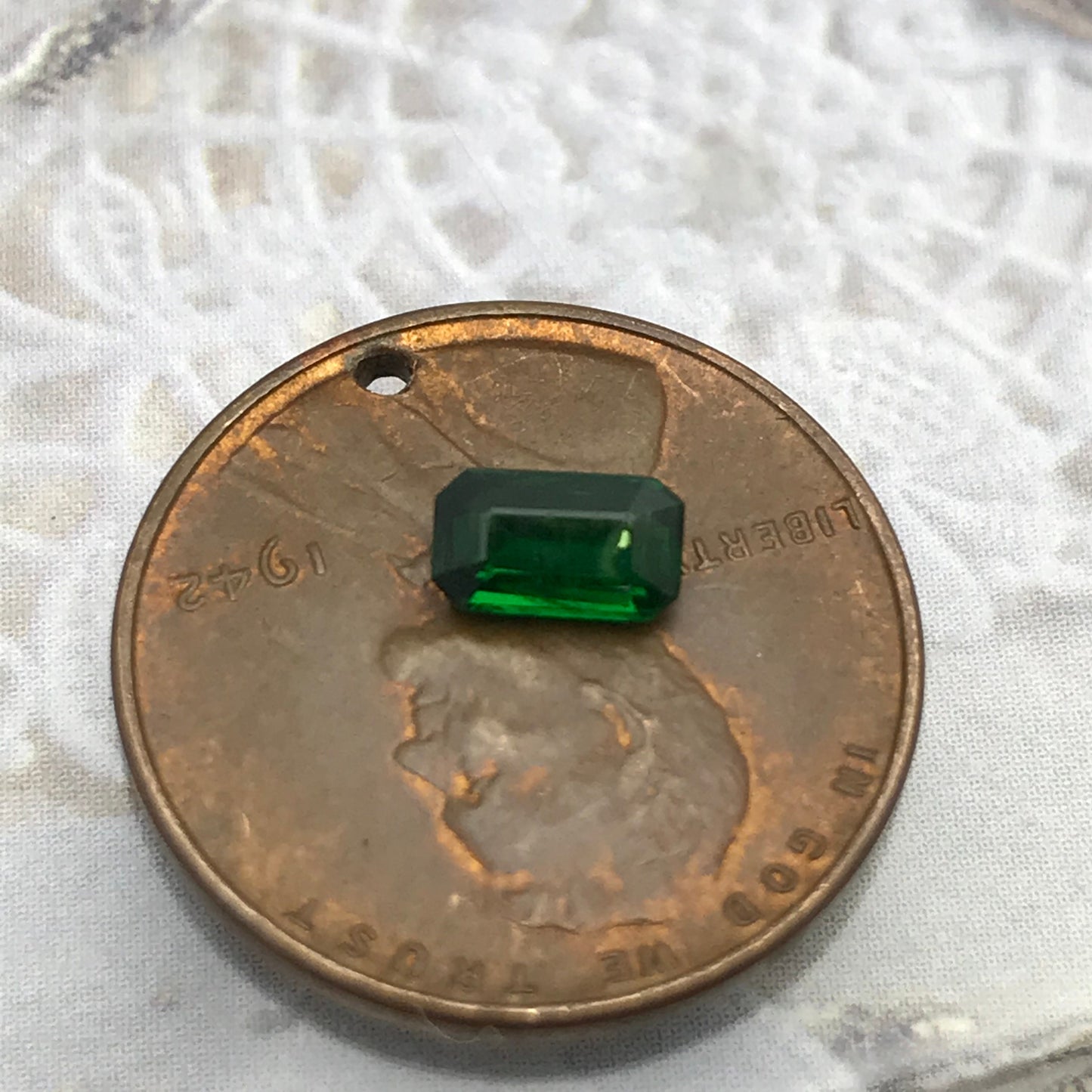 Natural Deep Green Tsavorite Garnet 0.45 carat 5.7x3.2mm Emerald Cut, Faceted Loose Unmounted Gemstone for Jewelry, Emerald Alternative