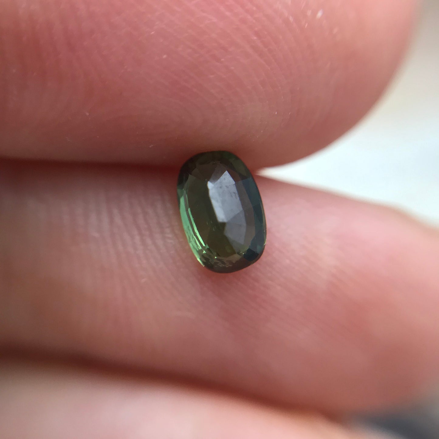 6x4mm Natural Green Sapphire 0.73 Carats Oval Cut Heated Corundum Wholesale Gem, Faceted Loose Gemstone, US seller