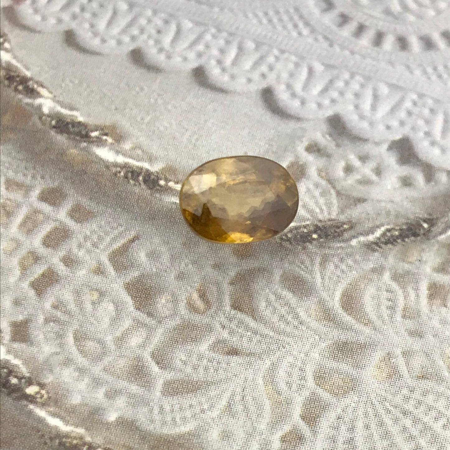 Yellowish Orange Sphene 1.59 Carat 8x6mm Oval Cut, Natural loose wholesale gemstone