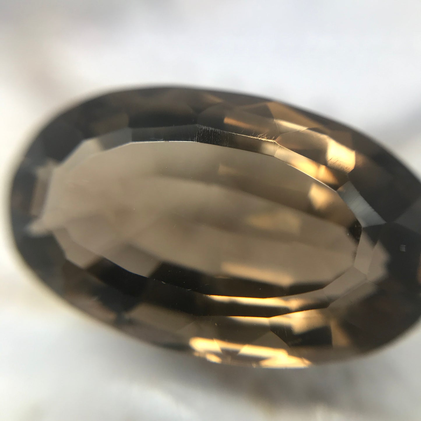 Large Smoky Quartz Gemstone Loose 18 carats 22.8x13.7mm Long Oval Cut Loose Stone Unmounted Gemstone Brown Gem