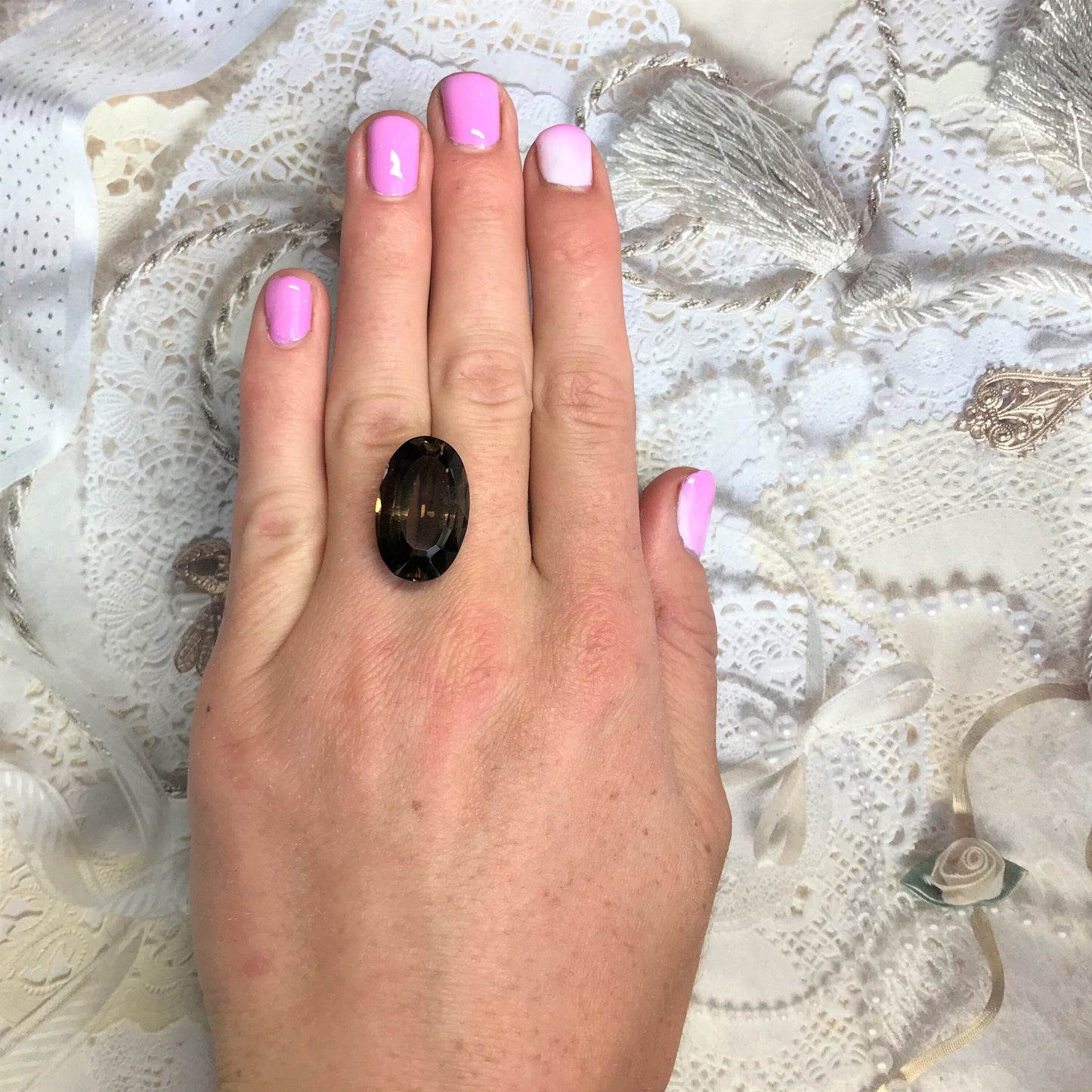 Large Smoky Quartz Gemstone Loose 18 carats 22.8x13.7mm Long Oval Cut Loose Stone Unmounted Gemstone Brown Gem