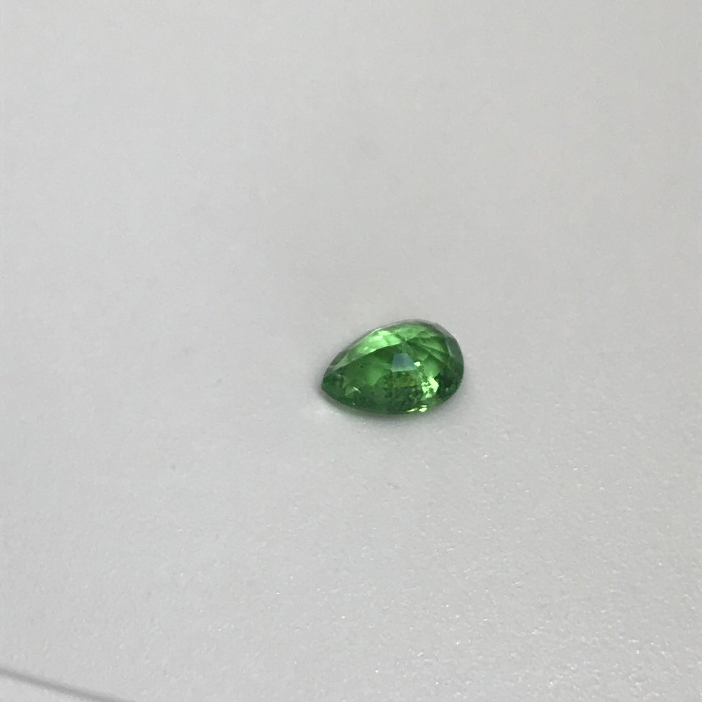 Green Tsavorite Garnet 0.57 carat 5.9x4.1mm Pear Cut, Wholesale Faceted Loose Unmounted Gemstone for Jewelry, Emerald look a like.