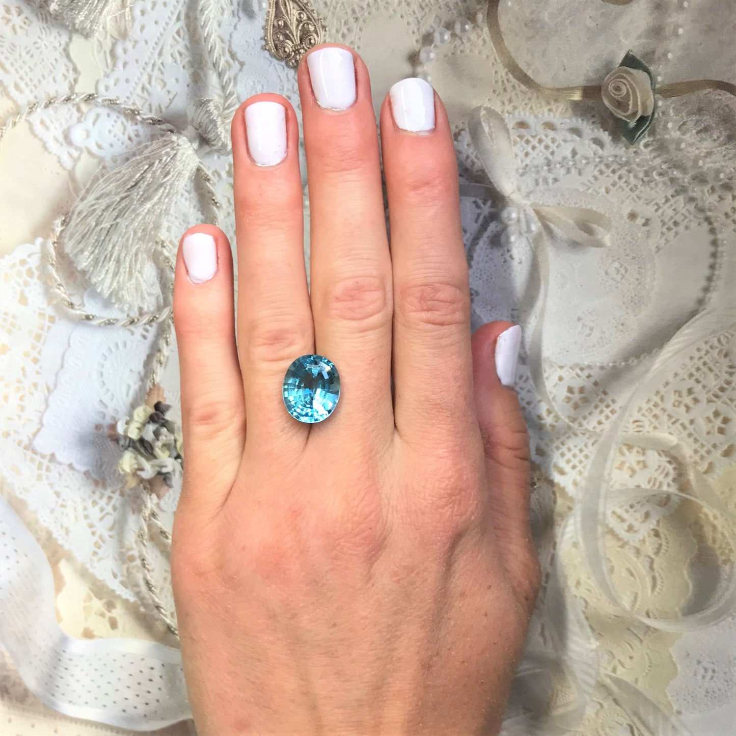 14x12mm Blue Topaz Oval Cut 10 Carats Loose Gem Wholesale Gemstones Nice Cut Faceted Real Topaz, Unmounted December Birthstone US Seller