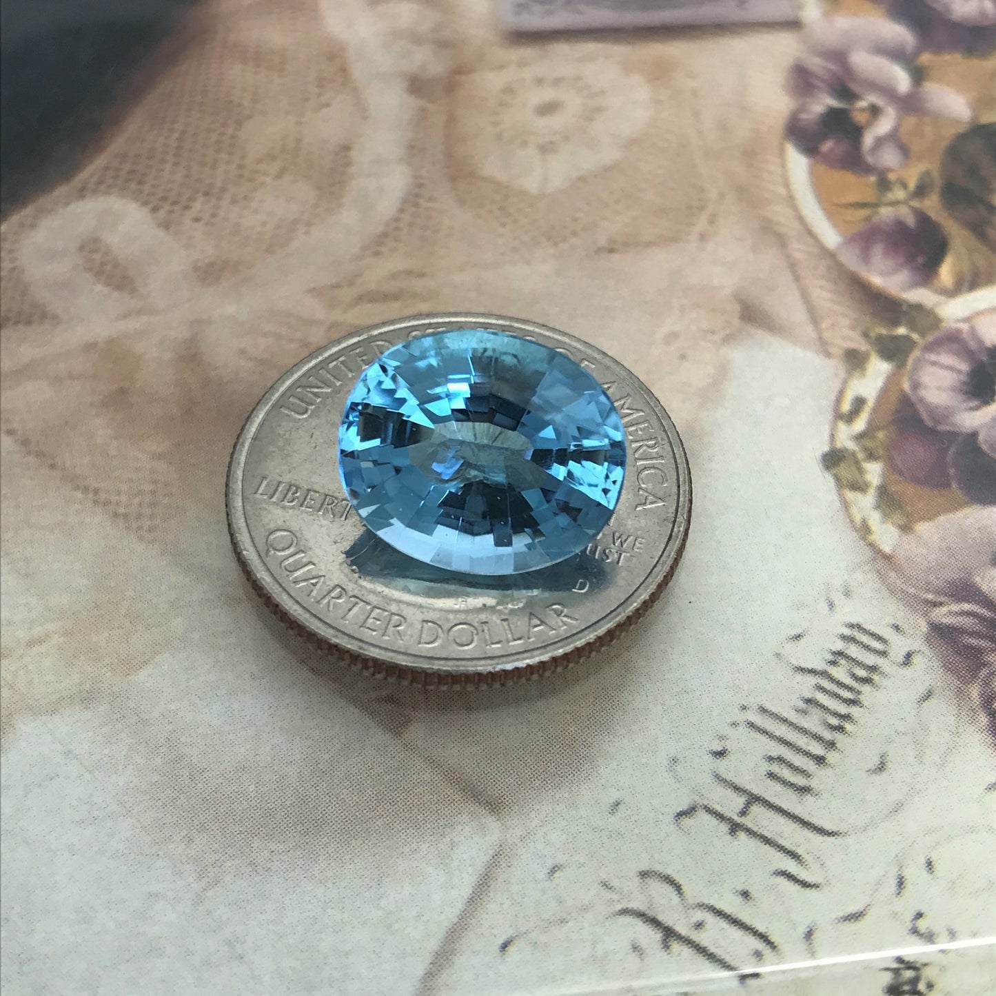 14x12mm Blue Topaz Oval Cut 10 Carats Loose Gem Wholesale Gemstones Nice Cut Faceted Real Topaz, Unmounted December Birthstone US Seller