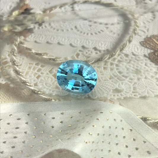 14x12mm Blue Topaz Oval Cut 10 Carats Loose Gem Wholesale Gemstones Nice Cut Faceted Real Topaz, Unmounted December Birthstone US Seller